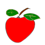 Vector illustration of weird shaped apple