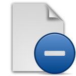 Minus document icon