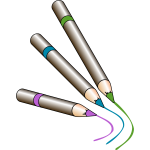 Coloring graphite pencils vector graphics