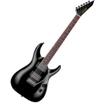 Bass guitar with six strings vector image