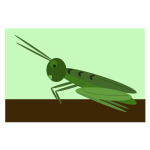 Comic grasshopper