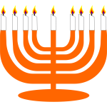 Vector image of Menorah for Hanukkah