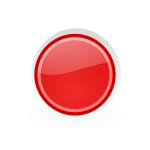 Red button in dark red frame graphics