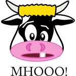 Vector clip art of pink nosed cow head