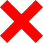 Red cross not OK vector symbol