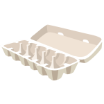 Opened egg carton