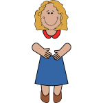 Vector illustration of smiling blonde girl