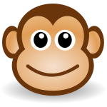 Cartoon monkey's face