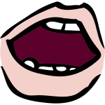 Vector drawing of abstract open mouth