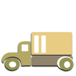 Box truck vector image