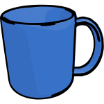 Vector image of blue hot beverage mug