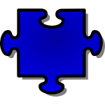 nicubunu Blue Jigsaw piece 06