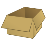 Vector image of a brown box