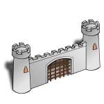 Gate of a castle vector