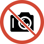 Photo taking banned sign vector illustration