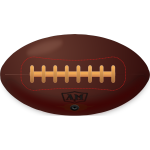 Vintage American football ball vector illustration