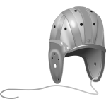 Rugby helmet grayscale vector image