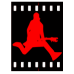 Vector silhouette of guitarist