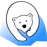 Vector graphics of polar bear sign