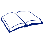 Line art vector image of book