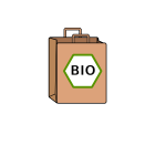 Organic bag vector drawing