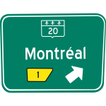 Montreal exit traffic sign vector illustration