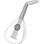 Vector illustration of lute