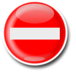 No entry traffic roadsign with reflection vector image