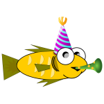 Party fish vector image