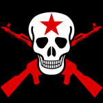 Skull and crossed guns