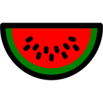 Watermelon fruit icon vector illustration