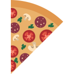 Pizza slice vector image