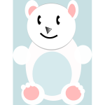 Vector image of cartoon polar bear