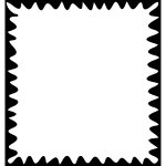 Vector image of rectangular blank postage stamp icon