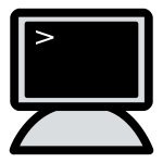 Primary KDE terminal icon vector drawing