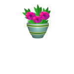 Purple flower pot