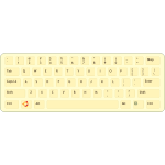 Golden qwerty keyboard vector image