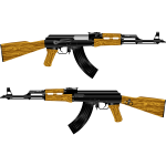 AK 47 Rifle Vector Image