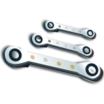 Vector illustration of set of ratchet spanners