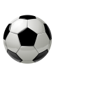 Vector drawing of soccer ball without shadow