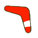 Red boomerang