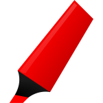 Vector image of red highlighter