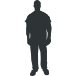 Man silhouette vector clip art