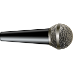 Vector image of photorealistic metal microphone