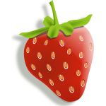 Vector image of shaded strawberry