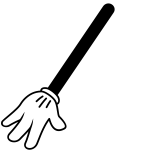 Vector graphics of raised hand sign