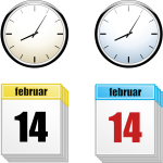 Clock and calendar vector image