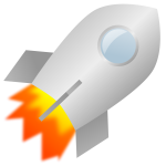 Toy rocket vector image