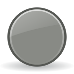 Grey shiny button vector clip art