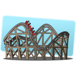 Roller coaster vector illustration